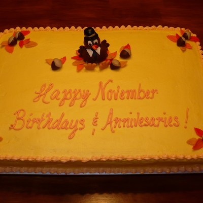 Thanksgiving Birthday Cake