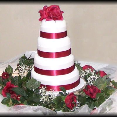 Marshmallow Fondant Wedding Cake