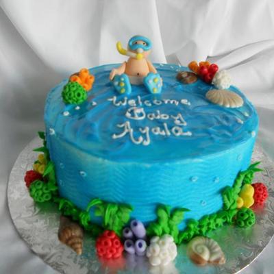 Under The Sea Baby Shower Cake