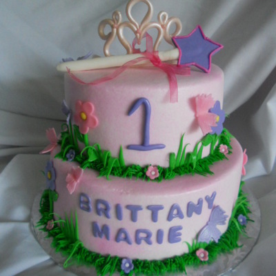 Princess Theme Cake With Butterflies