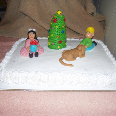 Boy And Girl Christmas Cake