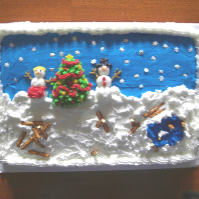 Frosty The Snowman Christmas Cake