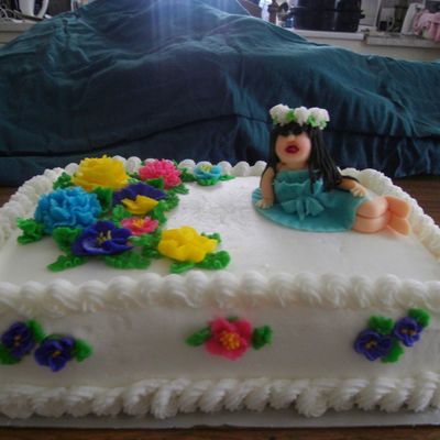 Girl In Flower Garden