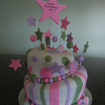 Candy Topsy Turvy Cake