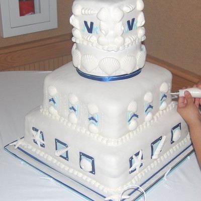 Sea Shell Wedding Cake