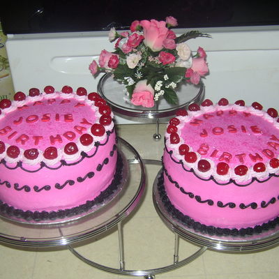 Hot Pink Birthday Cake