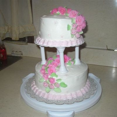 Fondant Rose Tier Cake