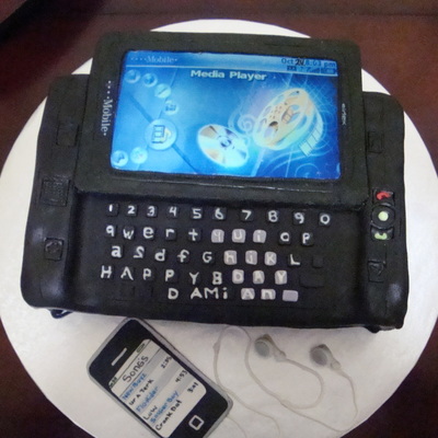 Sidekick Lx Mobile Phone Cake With Ipod Touch