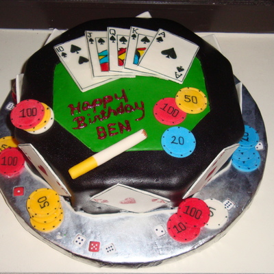 Poker Theme B-Day Cake