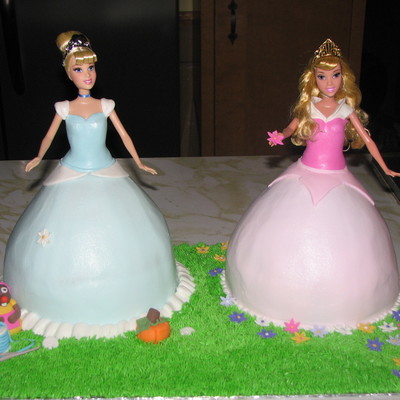 Cinderella And Sleeping Beauty 3D Cakes