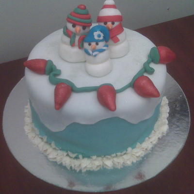 Snowman Christmas Cake