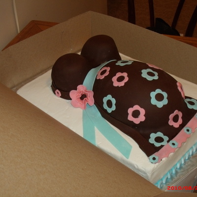 Belly Cake Done With Choc Fondant
