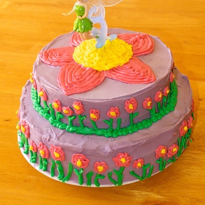 Tinkerbell Flower Cake