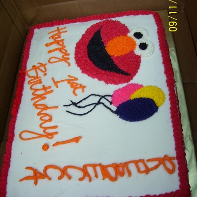 Elmo Sheet Cake