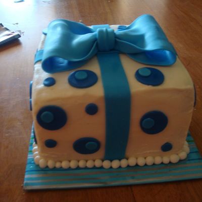 Blue Baby Shower Cake