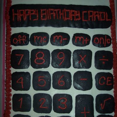Calculator Birthday Cake
