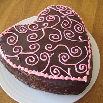 Heart Shaped Valentine's Day Cake