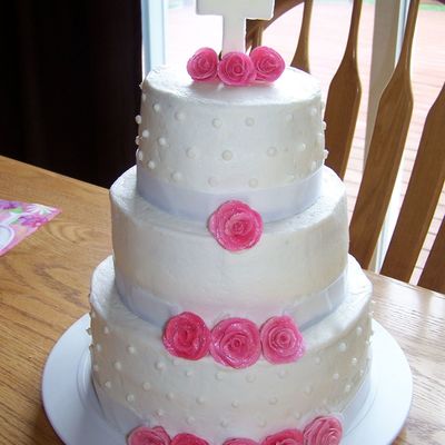 Pink Roses First Communion