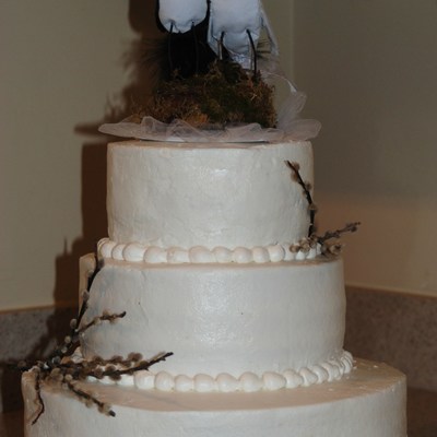 Rustic Backyard Wedding Cake