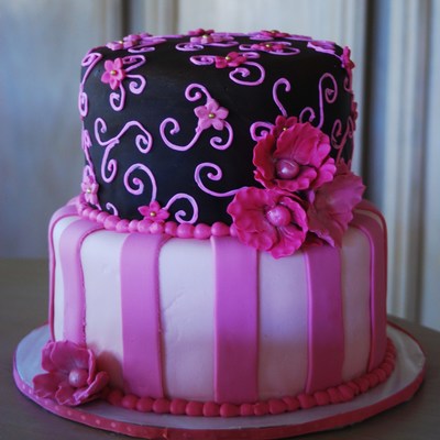 Brown And Pink Birthday