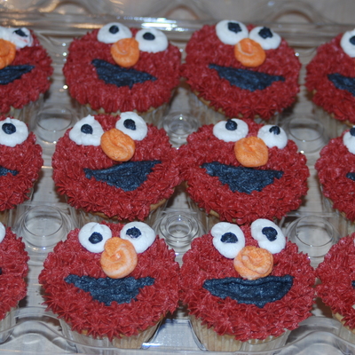Elmo Cupcakes
