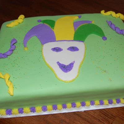 Mardi Gras Cake
