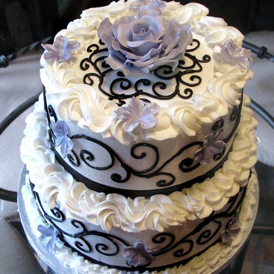 Purple Passion Wedding Cake