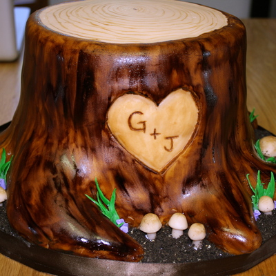 Stump W/ Intials
