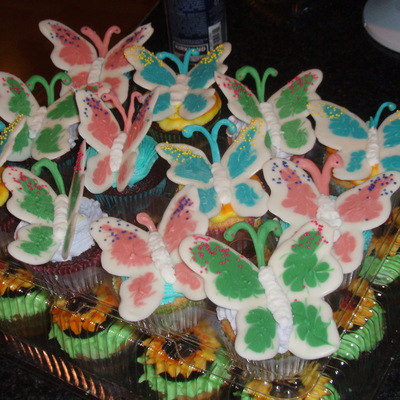 Pastel Butterfly Cupcakes