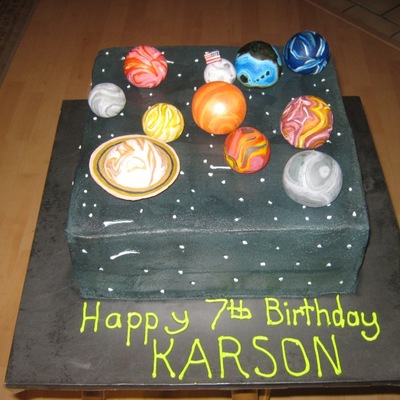 Solar System B'day Cake
