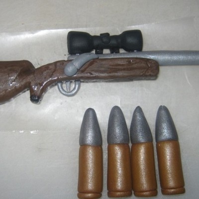 Fondant Gun And Bullets