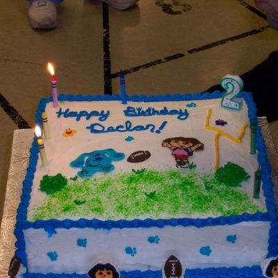 Dora N Blue Playing Football