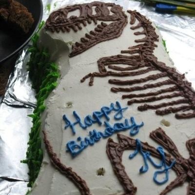 T-Rex Skeleton Cake