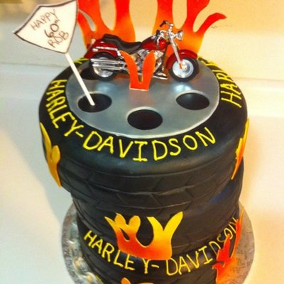 Harley Davidson Tire Cake