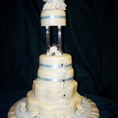 Tiered Irridescent Wedding Cake