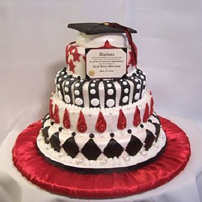 Red, White And Black Graduation