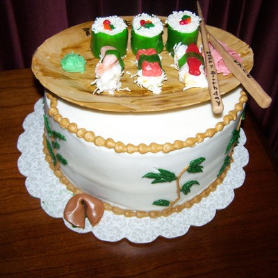 Birthday Sushi Cake