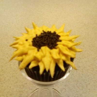 Kansas Sunflower Cupcake