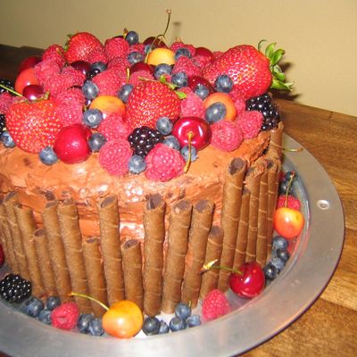 Fruit Pirouette Cake