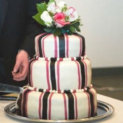 Striped Wedding Cake