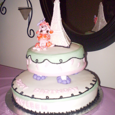 Pink Poodle In Paris 1St Birthday