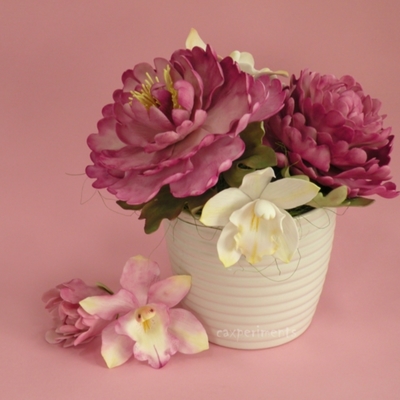 Peonies And Orchid