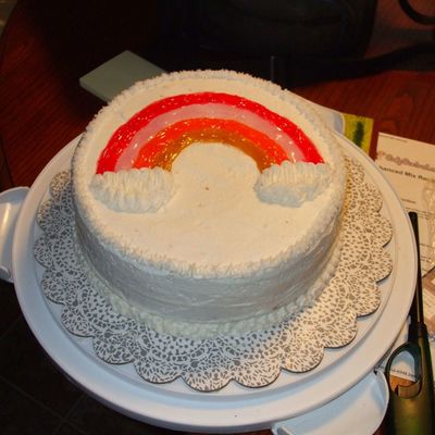 1St Cake -- Wilton Cake Class -- Rainbow