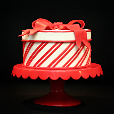 Candy Cane Striped Cake