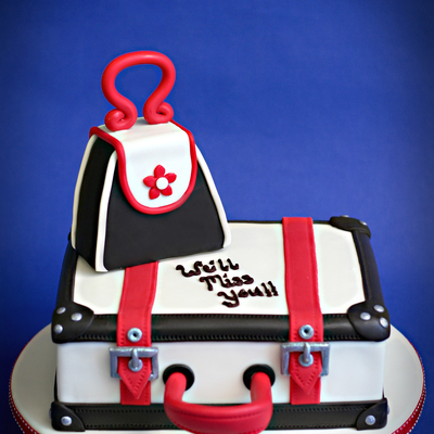 Good-Bye Suitcase Cake