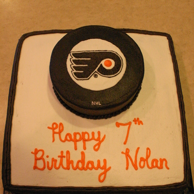 Flyers Hockey Puck On The Ice