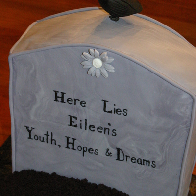 40Th Birthday Headstone Cake