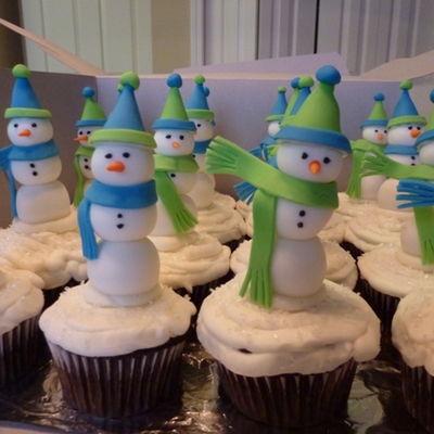 Snowmen Cupcakes