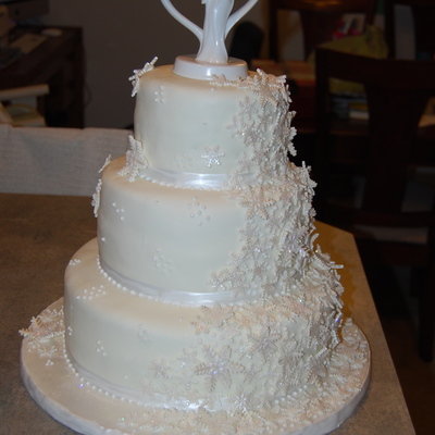 Snowflake Wedding Cake