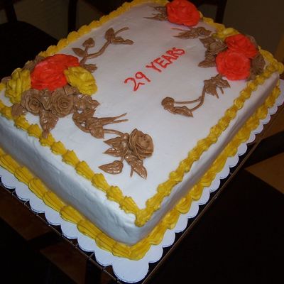Autumn-Themed Pastoral Anniversary Cake